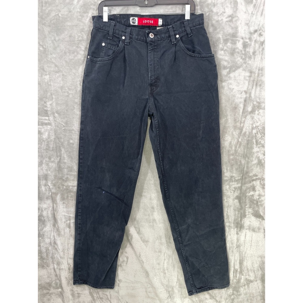 Vintage Levis SilverTab Denim Jeans Men 34x34 Black Loose Fit Baggy Skater 90s